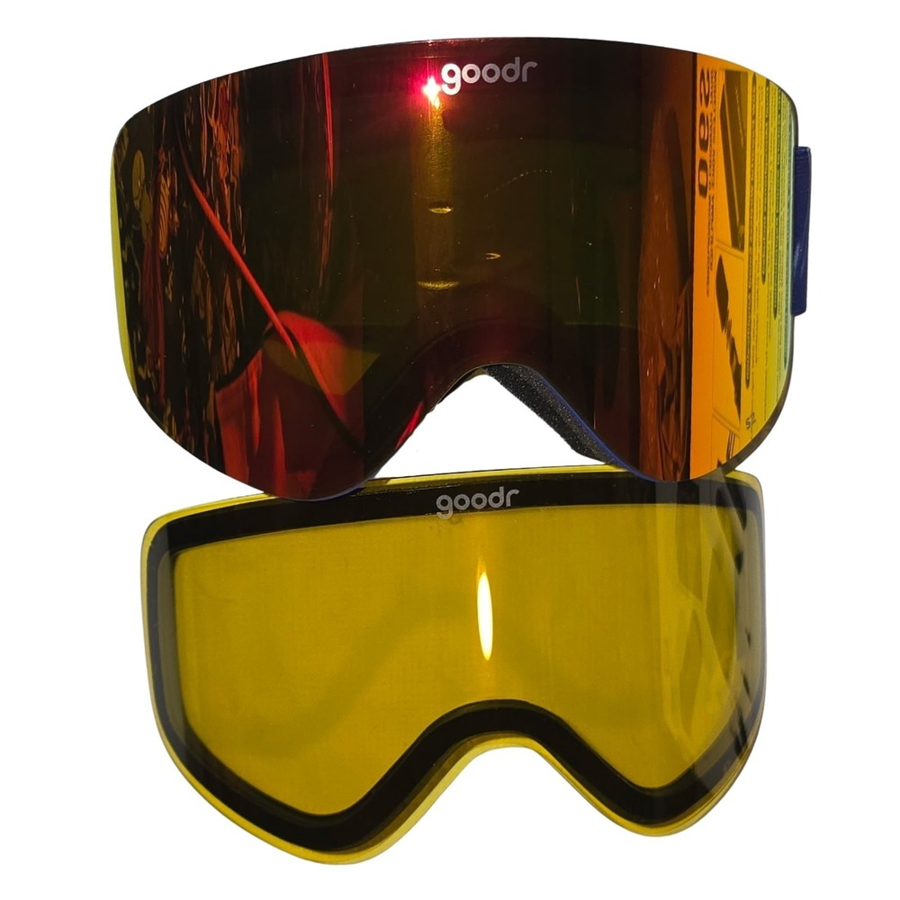 Goodr Snow G Goggles Apres All Day Blue Teal Wave Strap Rare Discontinued NWOB